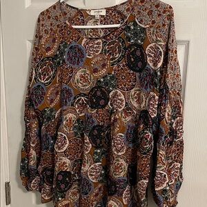 Umgee Multicolor Floral Patterned Blouse